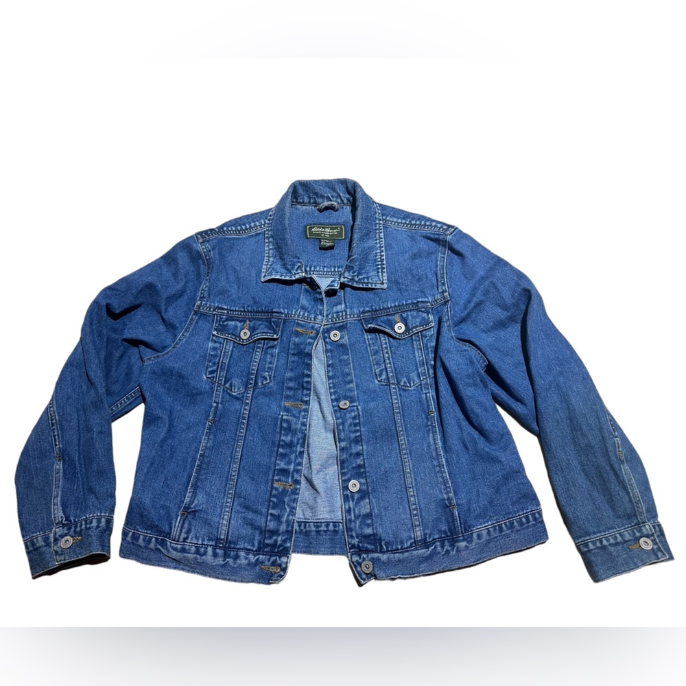 Vintage Eddie Bauer Jean Jacket Large Blue Eddie Bauer Denim Jacket Button Down